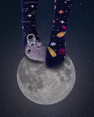 An astronaut's favourite socks for moonwalking! 
 Stay grounded with our stellar designs and keep an eye on the stars! ✨🔭
 #getready #spalvotoskojines #EgoPublicum
